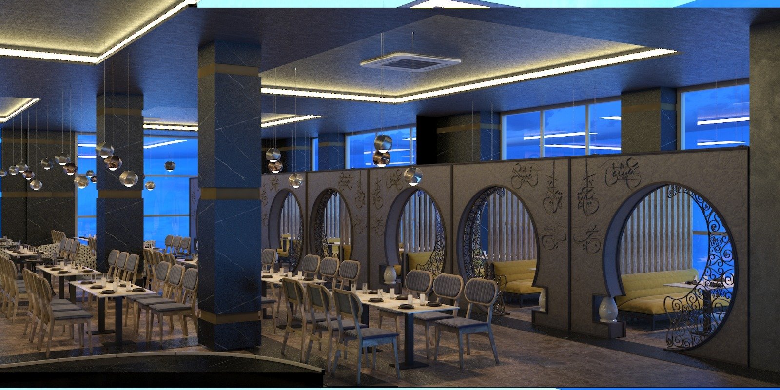 Adıyaman - Restoran Projesi - Samsun İç Mimarlık Projesi