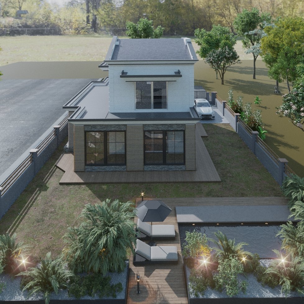 Atakum - Villa Dış Cephe Görselleştirmesi - Samsun İç Mimarlık Projesi