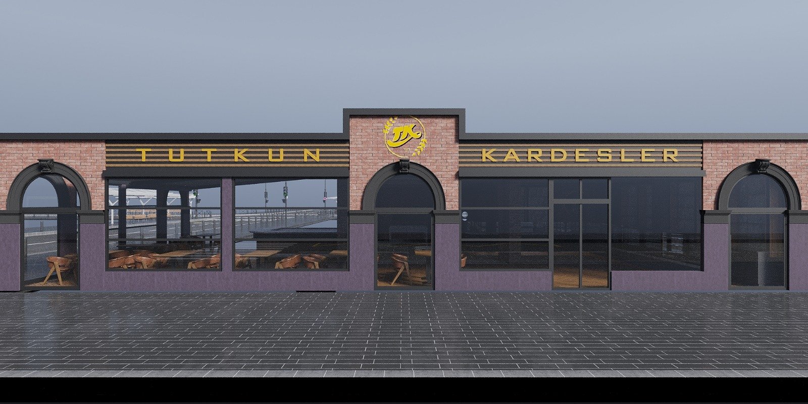 Samsun - Cafe Dış Cephe Projesi - Samsun İç Mimarlık Projesi