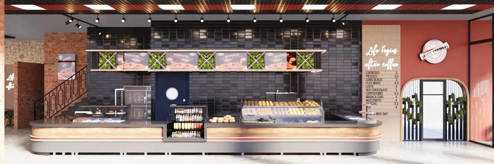 İstanbul Simit Cafe Projesi - Samsun İç Mimarlık Projesi