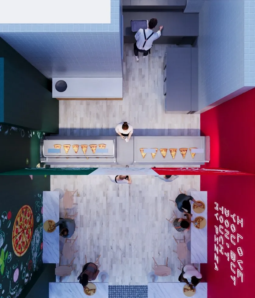 Samsun Pizza Dükkanı - Samsun İç Mimarlık Projesi